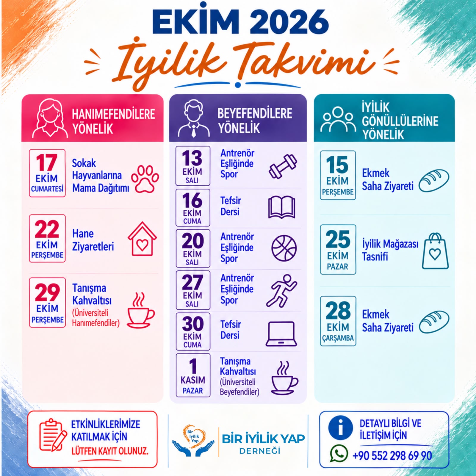Ekim Ayı İyilik Takvimi